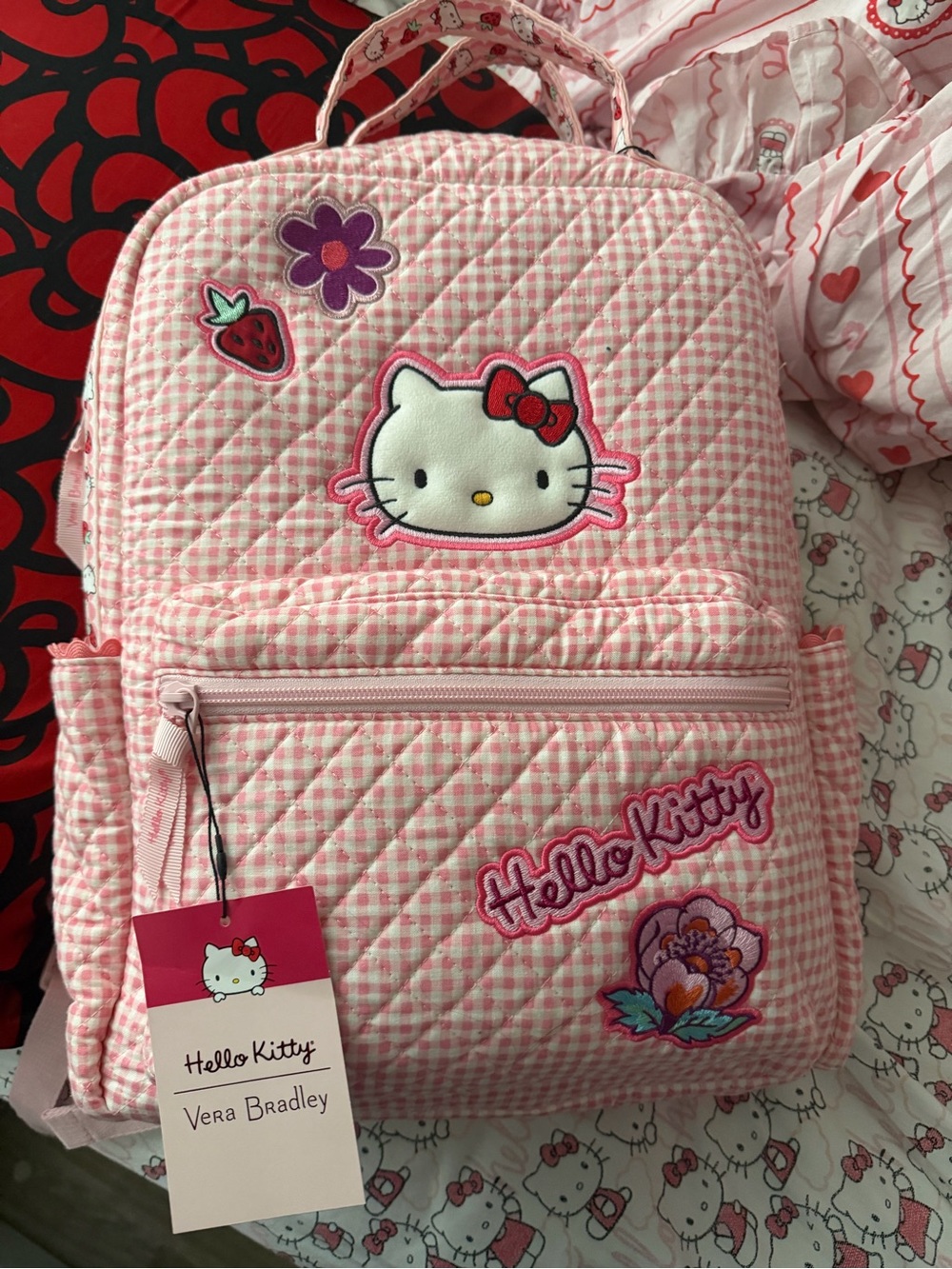 Vera Bradley Hello Kitty Pink Quilted Kids Backpack